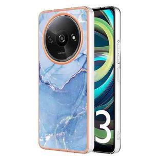 For Xiaomi Redmi A3 Electroplating Marble Dual-side IMD TPU Phone Case(Blue 018)