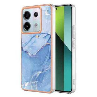 For Xiaomi Redmi Note 13 Pro 5G Electroplating Marble Dual-side IMD TPU Phone Case(Blue 018)