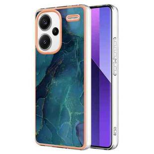 For Xiaomi Redmi Note 13 Pro+ Electroplating Marble Dual-side IMD TPU Phone Case(Green 017)