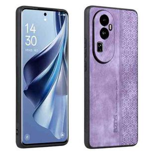 For OPPO Reno10 Pro+ AZNS 3D Embossed Skin Feel Phone Case(Purple)