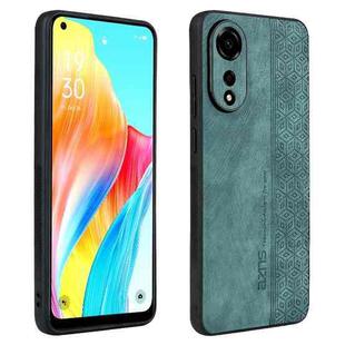 For OPPO A78 4G AZNS 3D Embossed Skin Feel Phone Case(Dark Green)