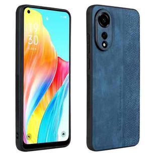 For OPPO A78 4G AZNS 3D Embossed Skin Feel Phone Case(Sapphire Blue)