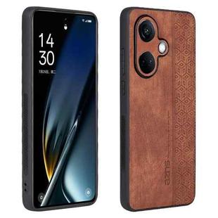 For OPPO K11 5G / OnePlus Nord CE3 AZNS 3D Embossed Skin Feel Phone Case(Brown)