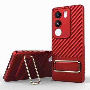 For vivo S17 Wavy Textured Phone Case(Red)