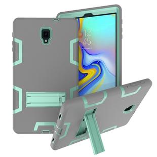 For Samsung Galaxy Tab A 10.5 T590 Shockproof PC + Silicone Protective Case，with Holder(Gray Mint Green)