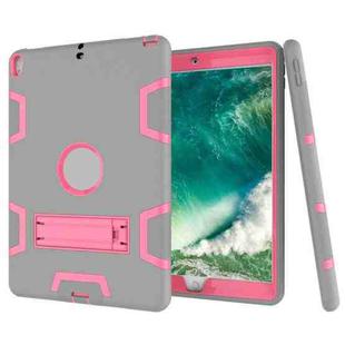 For iPad Pro 10.5 inch (2017) Shockproof PC + Silicone Protective Case，with Holder(Green Gray)