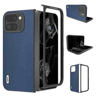 For Google Pixel 9 Pro Fold ABEEL Genuine Leather Xiaoya Series Phone Case(Blue)