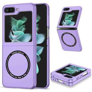 For Samsung Galaxy Z Flip5 5G Magsafe Magnetic Folding PC Phone Case(Purple)
