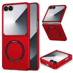 For Samsung Galaxy Z Flip7 5G Magsafe Magnetic Folding PC Phone Case(Red)