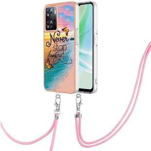 For OnePlus Nord N300 Electroplating IMD TPU Phone Case with Lanyard(Dream Butterfly)