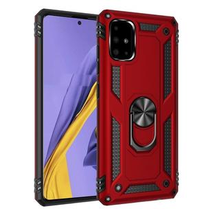 For Samsung Galaxy A51 5G Shockproof TPU + PC Protective Case with 360 Degree Rotating Holder(Red)