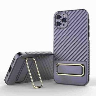 For iPhone 11 Pro Max Wavy Textured Phone Case(Purple)