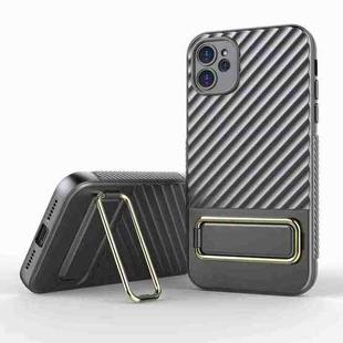 For iPhone 11 Wavy Textured Phone Case(Grey)