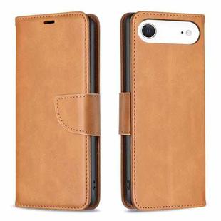 For iPhone 17 Air Lambskin Texture Pure Color Flip Leather Phone Case(Yellow)