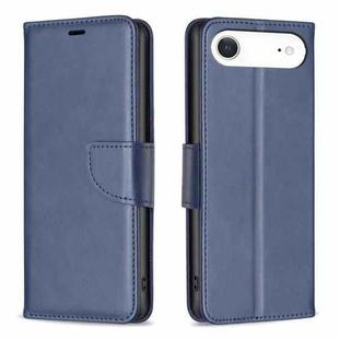 For iPhone 17 Air Lambskin Texture Pure Color Flip Leather Phone Case(Blue)