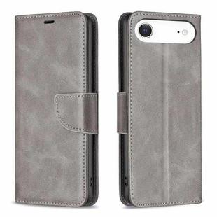 For iPhone 17 Air Lambskin Texture Pure Color Flip Leather Phone Case(Grey)
