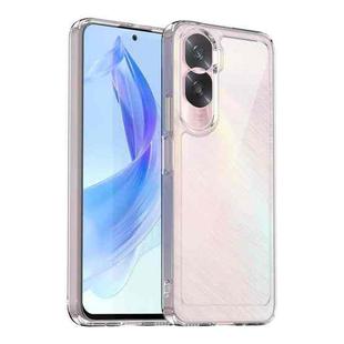 For Honor 90 Lite Colorful Series Acrylic Hybrid TPU Phone Case(Transparent)