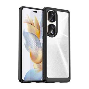 For Honor 80 Pro Colorful Series Acrylic Hybrid TPU Phone Case(Black)