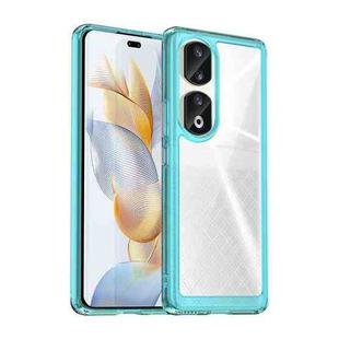 For Honor 80 Pro Colorful Series Acrylic Hybrid TPU Phone Case(Transparent Blue)