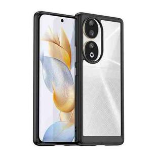 For Honor 80 Colorful Series Acrylic Hybrid TPU Phone Case(Black)