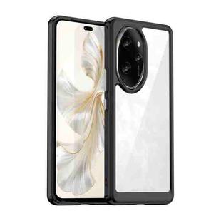 For Honor 100 Pro Colorful Series Acrylic Hybrid TPU Phone Case(Black)