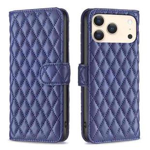 For iPhone 17 Pro Max Diamond Lattice Wallet Flip Leather Phone Case(Blue)