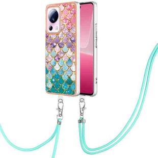 For Xiaomi 13 Lite 5G Electroplating IMD TPU Phone Case with Lanyard(Colorful Scales)
