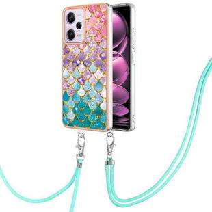 For Xiaomi Redmi Note 12 Pro 5G Global Electroplating IMD TPU Phone Case with Lanyard(Colorful Scales)