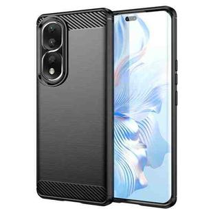 For Honor 80 Pro Brushed Texture Carbon Fiber TPU Phone Case(Black)