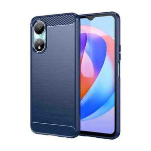 For Honor X5 Plus Brushed Texture Carbon Fiber TPU Phone Case(Blue)