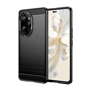 For Honor 100 Pro Brushed Texture Carbon Fiber TPU Phone Case(Black)