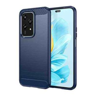 For Honor 200 Lite 5G Brushed Texture Carbon Fiber TPU Phone Case(Blue)