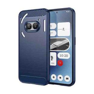 For Nothing Phone 2a Brushed Texture Carbon Fiber TPU Phone Case(Blue)