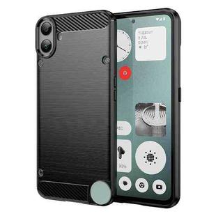 For Nothing CMF Phone 1 Brushed Texture Carbon Fiber TPU Phone Case(Black)