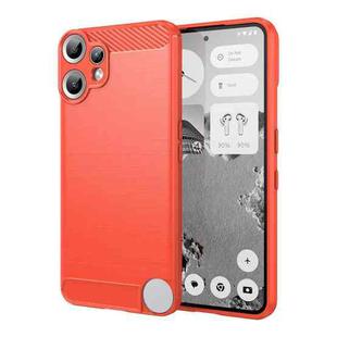 For Nothing CMF Phone 2 Pro Carbon Fiber Brushed Texture TPU Phone Case(Red)