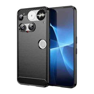 For Nothing Phone 3 Carbon Fiber Brushed Texture TPU Phone Case(Black)