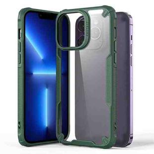 For iPhone 13 Pro Four-corner Glossy Shockproof Phone Case(Green)