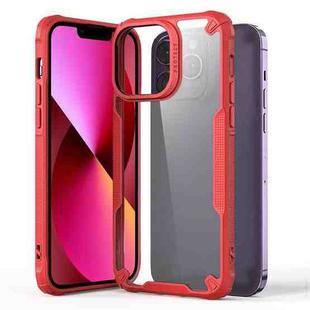 For iPhone 13 Four-corner Glossy Shockproof Phone Case(Red)