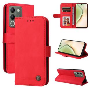 For vivo Y200 / V29e Global Skin Feel Life Tree Metal Button Leather Phone Case(Red)