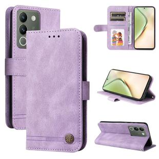 For vivo Y200 / V29e Global Skin Feel Life Tree Metal Button Leather Phone Case(Purple)