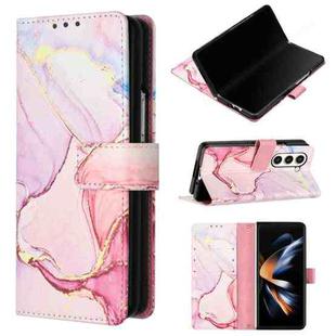For Samsung Galaxy Z Fold5 5G PT003 Marble Pattern Flip Leather Phone Case(LS005)
