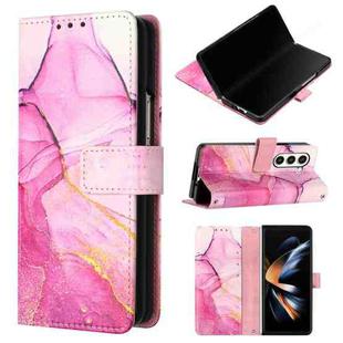 For Samsung Galaxy Z Fold5 5G PT003 Marble Pattern Flip Leather Phone Case(LS001)