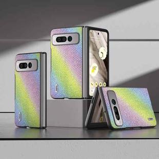 For Google Pixel Fold ABEEL Diamond Series Black Edge Phone Case(Rainbow)