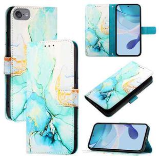 For iPod Touch 7 / 6 / 5 PT003 Marble Pattern Flip Leather Phone Case(Green LS003)
