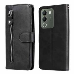 For vivo Y200 / V29e Global Fashion Calf Texture Zipper Leather Phone Case(Black)