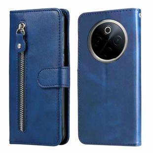 For vivo Y300 Pro Fashion Calf Texture Zipper Leather Phone Case(Blue)