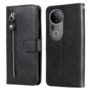 For vivo S20 Pro Fashion Calf Texture Zipper Leather Phone Case(Black)