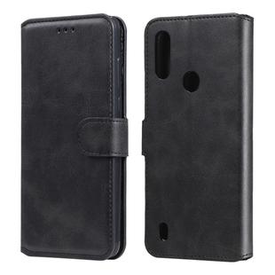 For Motorola Moto E6s Classic Calf Texture PU + TPU Horizontal Flip Leather Case, with Holder & Card Slots & Wallet(Black)