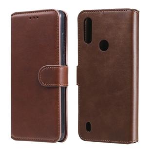 For Motorola Moto E6s Classic Calf Texture PU + TPU Horizontal Flip Leather Case, with Holder & Card Slots & Wallet(Brown)