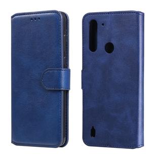 For Motorola Moto G8 Power Lite Classic Calf Texture PU + TPU Horizontal Flip Leather Case, with Holder & Card Slots & Wallet(Blue)